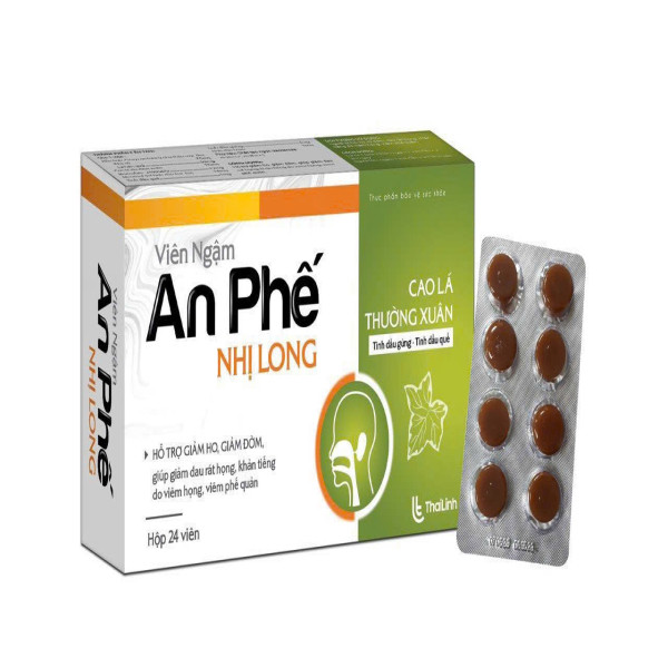 Viên Ngậm An Phế Nhị Long Cao Lá Thường Xuân (H/3 Vỉ X 8V)