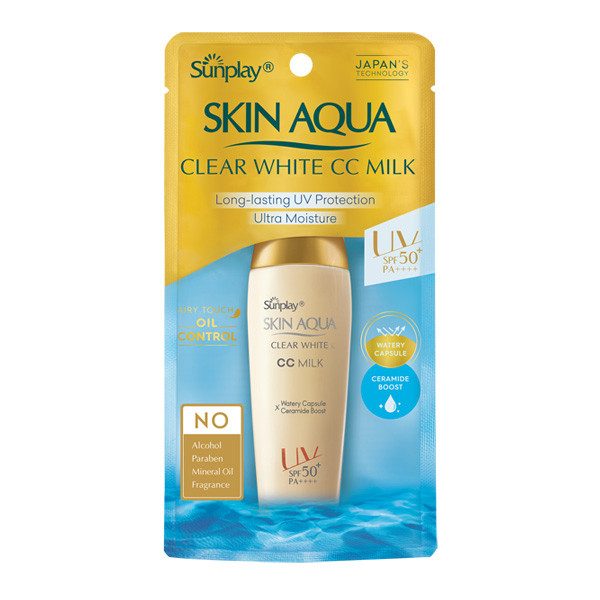 Kem chống nắng Sunplay Skin Aqua Clear White Cc Milk Spf50+ (T25G)