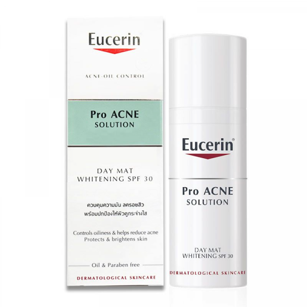 Kem Giảm Mụn Và Dưỡng Sáng Da Eucerin Pro Acne Day Mat Whitening (C50Ml)