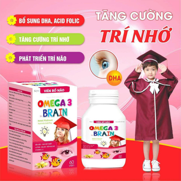 Kẹo Viên Bổ Não Omega 3 Brain (Lọ 60V) K168H