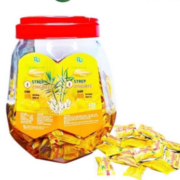 Kẹo Ngậm Strep Gừng Lọ _ Đại Uy (L400V) K6L