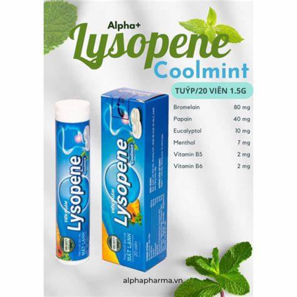 Ngậm Ho Lysopene Xanh Dương _Zn (Cọc10 Tuýp20Viên)