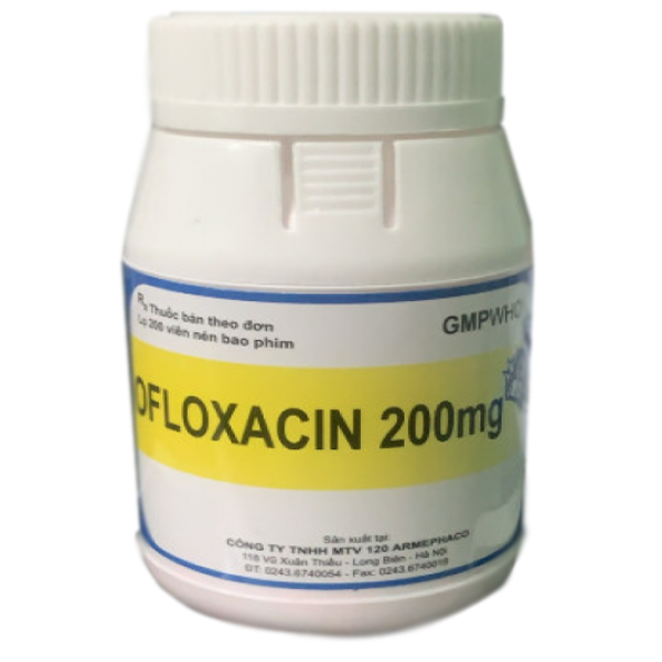Ofloxacin 200Mg Armephaco (Lọ 200 Viên)
