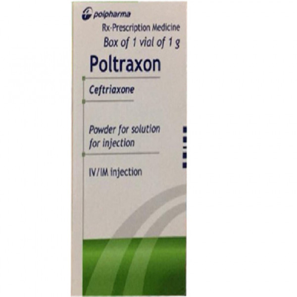 Poltraxon Ceftriaxone 1G Tiêm (H1Lọ)