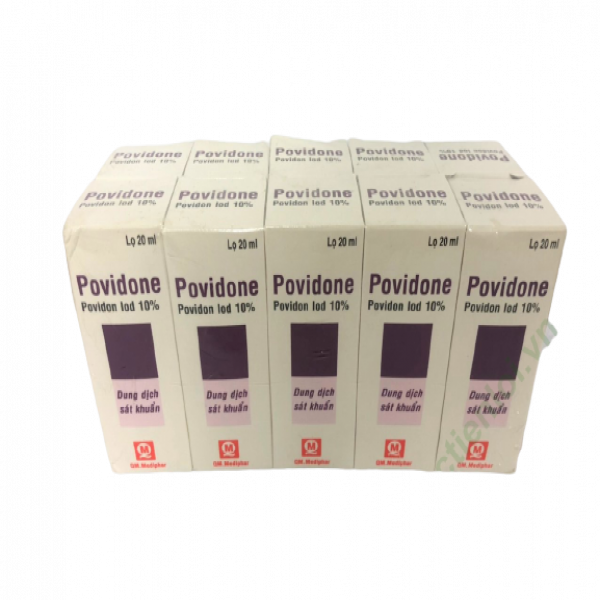 Povidone Iod 10% _Quang Minh (Cọc10Lọ20Ml)
