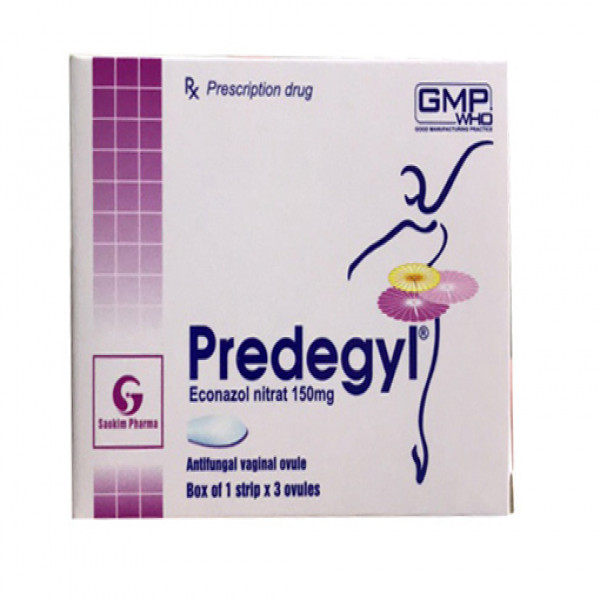 Predegyl (Econazol 150Mg) Đặt Pk _Sao Kim (Hộp3 Viên Đạn)
