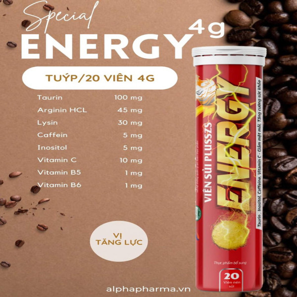 Sủi Alpha Tăng Lực Energy 4G (Cọc10T20V)