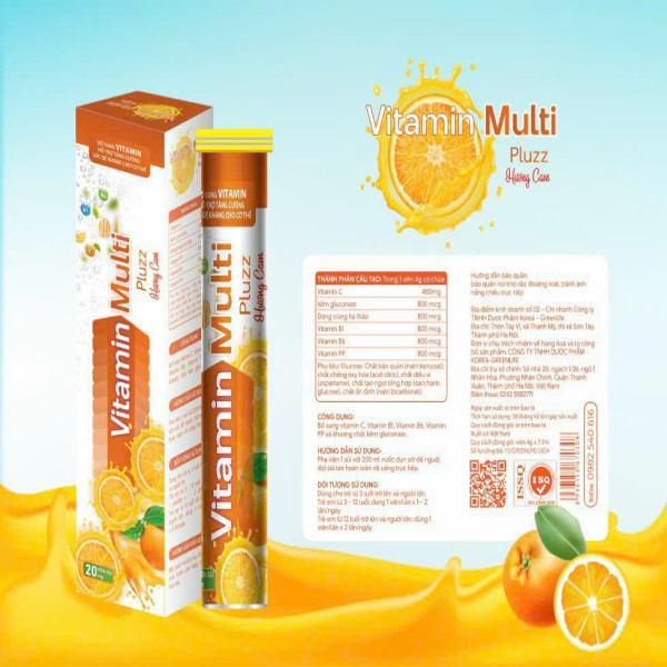 Sủi Vitamin Multi Cam Có Vỏ _Qk (Cọc10T20V)
