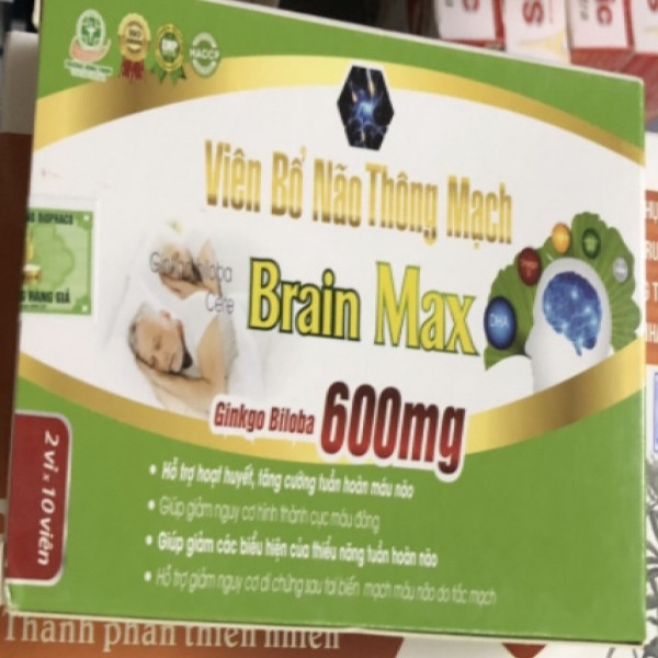 Viên Bổ Não Thông Mạch brain max 600 _Tdh (H2Vỉ X 10V)