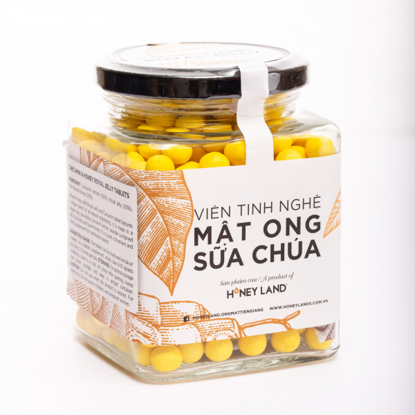 Viên Tinh Nghệ Mật Ong Sữa Chúa Honeyland (Hũ250Gr)