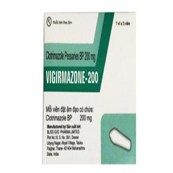 Đặt Pk Vigirmazone 100Mg Viên Đặt (Clotrimazol 100Mg) _ (H3V)