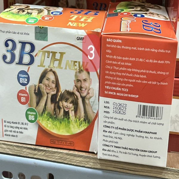 Vitamin 3B 3 Người Cam Nhạt _Yn (Hộp100V)