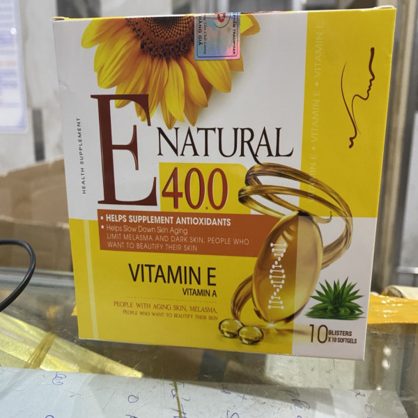 Vitamin E 400 Natural Xoắn Ốc Vàng _Ako (Hộp10 Vỉ X 10V)