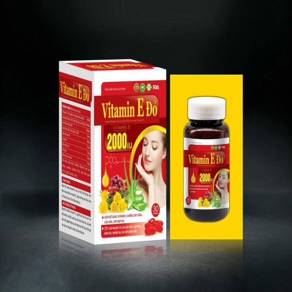 Vitamin E Đỏ 2000 (Lọ30 Viên) K108