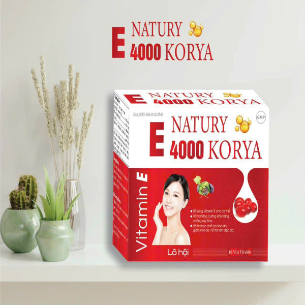 Vitamin E Natury 4000 Korya _Đỏ (H100Viên) Mẫu 2