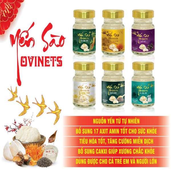 Yến Sào Ovinets Nhiều Vị _(Mix Vị) (Cọc3 Hũ) K108H