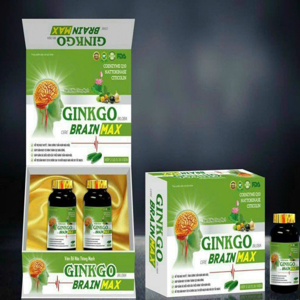 Ginkgo Brain Max _Gỗ Xanh Lá (H/ 2 Lọ X 30V) K36