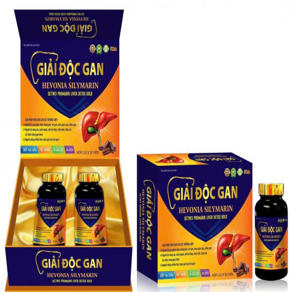 Giải Độc Gan Việt Hevonia Silymarin _Gỗ Xanh (H/2 Lọ X 30V) K36