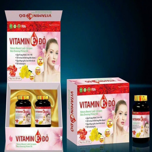 Vitamin E Đỏ_ Gỗ Hồng (H/ 2 Lọ X 30V) K36