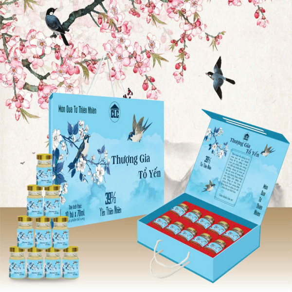Yến Sào Thượng Gia Tổ Yến Hoa Mai _Xanh Dương (H/10 Hũ X70Ml) To_ K10