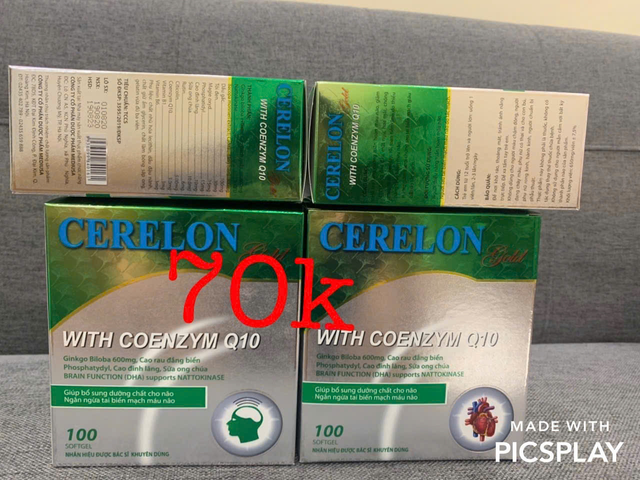 cerelon xanh hộp 100 viên-  hàng điểm