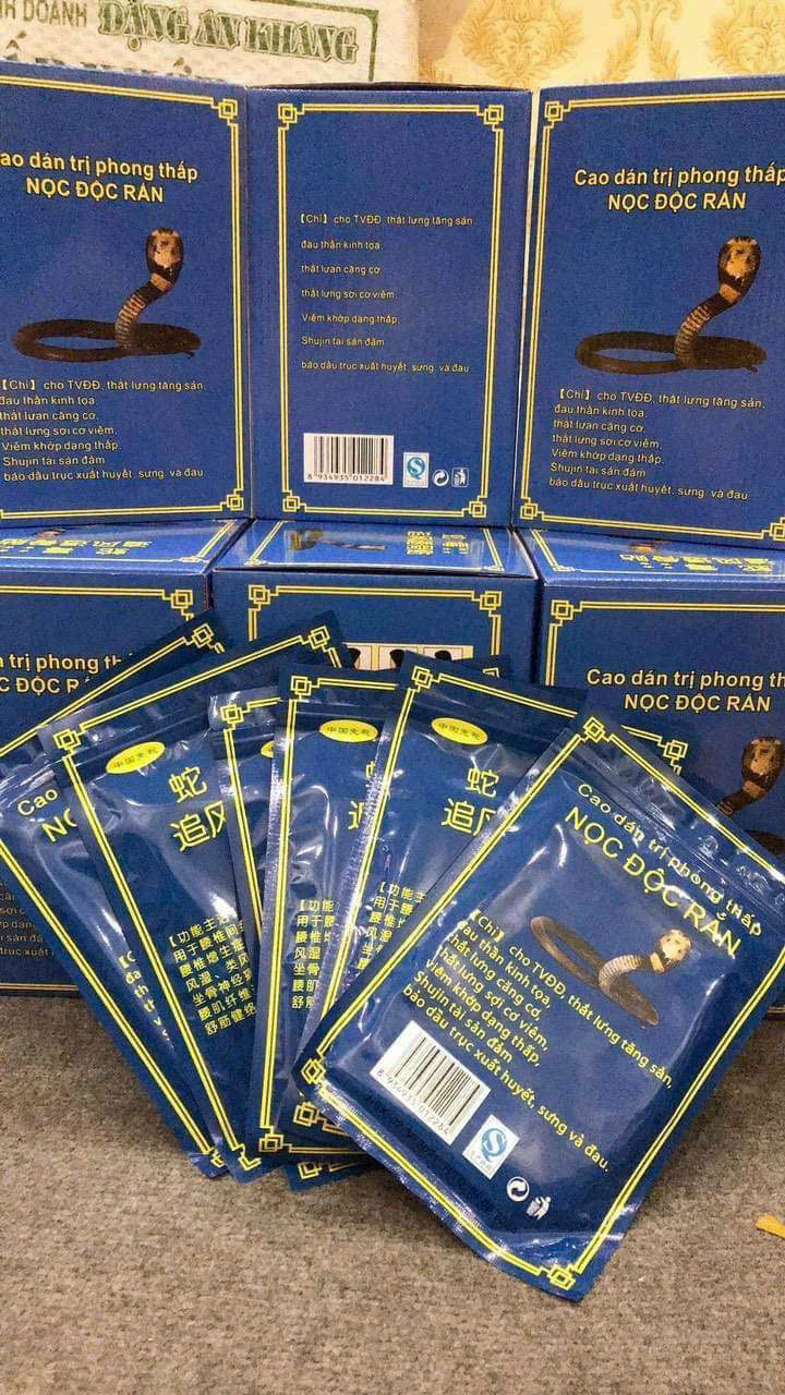 Cao dán trị phong thấp Nọc Độc Rắn (H20gói X 10miếng)