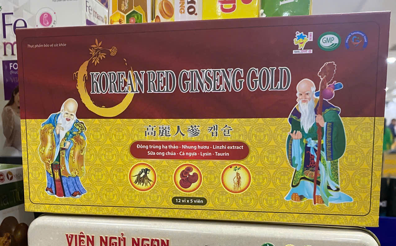 Korean Red Ginseng Gold - hộp gỗ 60 viên