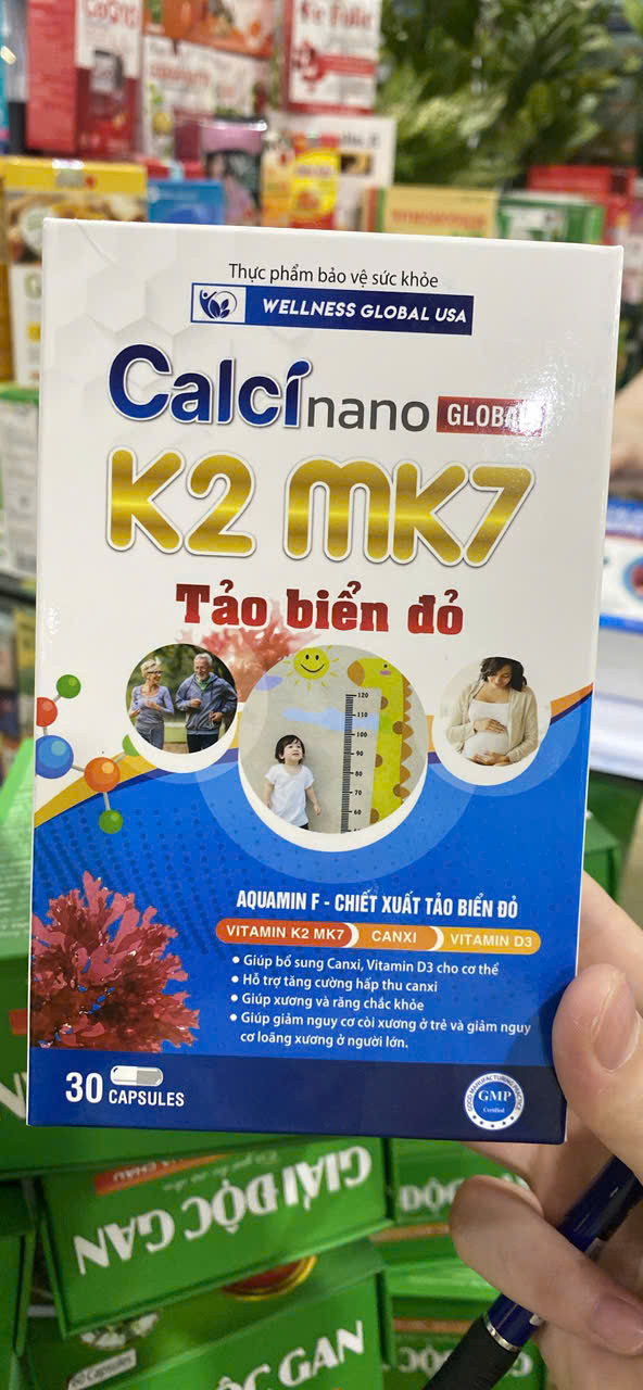 Calcinano K2 MK7 tảo biển đỏ (L/30v)