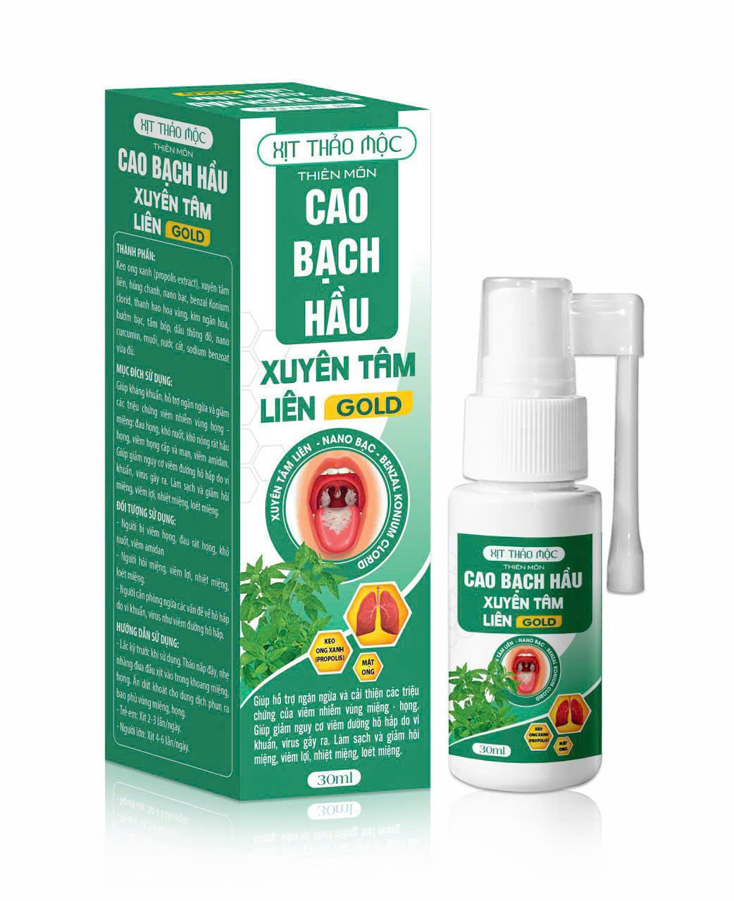 xịt họng Cao Bạch Hầu