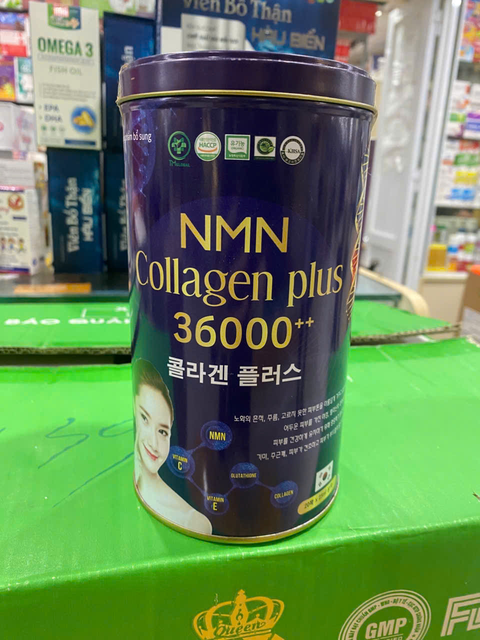 NMN Collagen Plus 36000, hộp thiếc