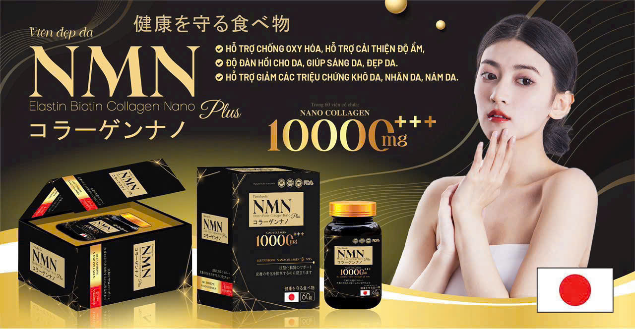 viên đẹp da NMN 10000mg òl/60vĐ chữ Nhật
