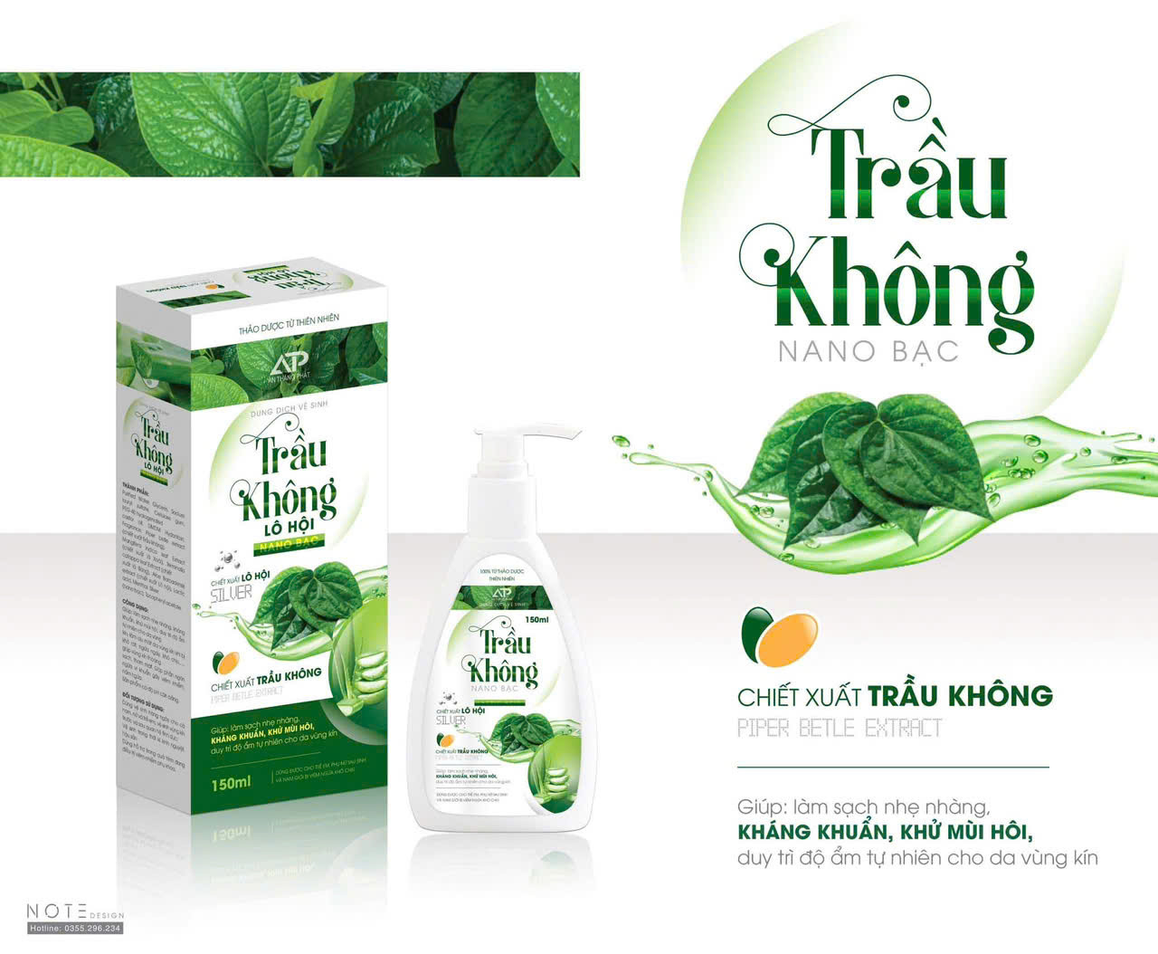 Dung Dịch Vs Trầu Không Lô Hội Nano Bạc, Vòi _ATP (Lọ150Ml) K120