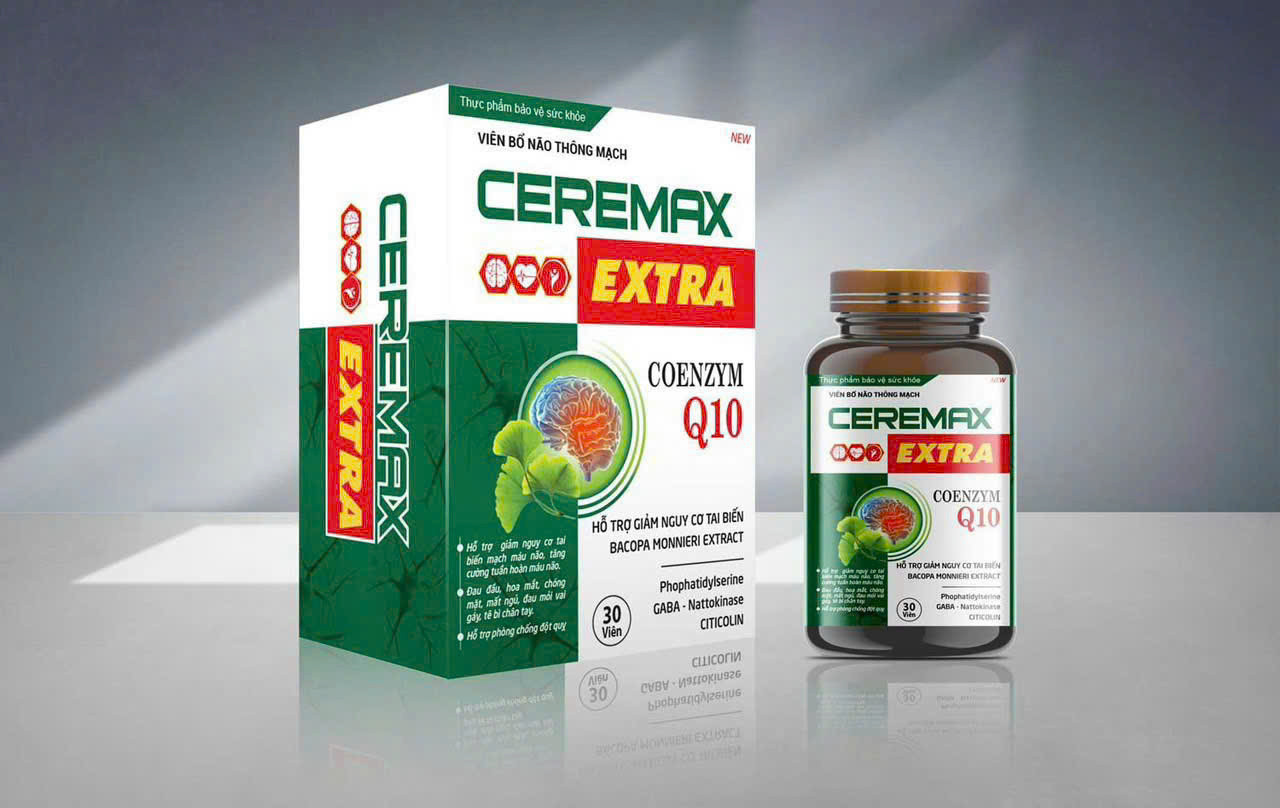 Viên Bổ Não Thông Mạch Cere Max extra _Gỗ Xanh (Lọ/ 30 Viên) K60