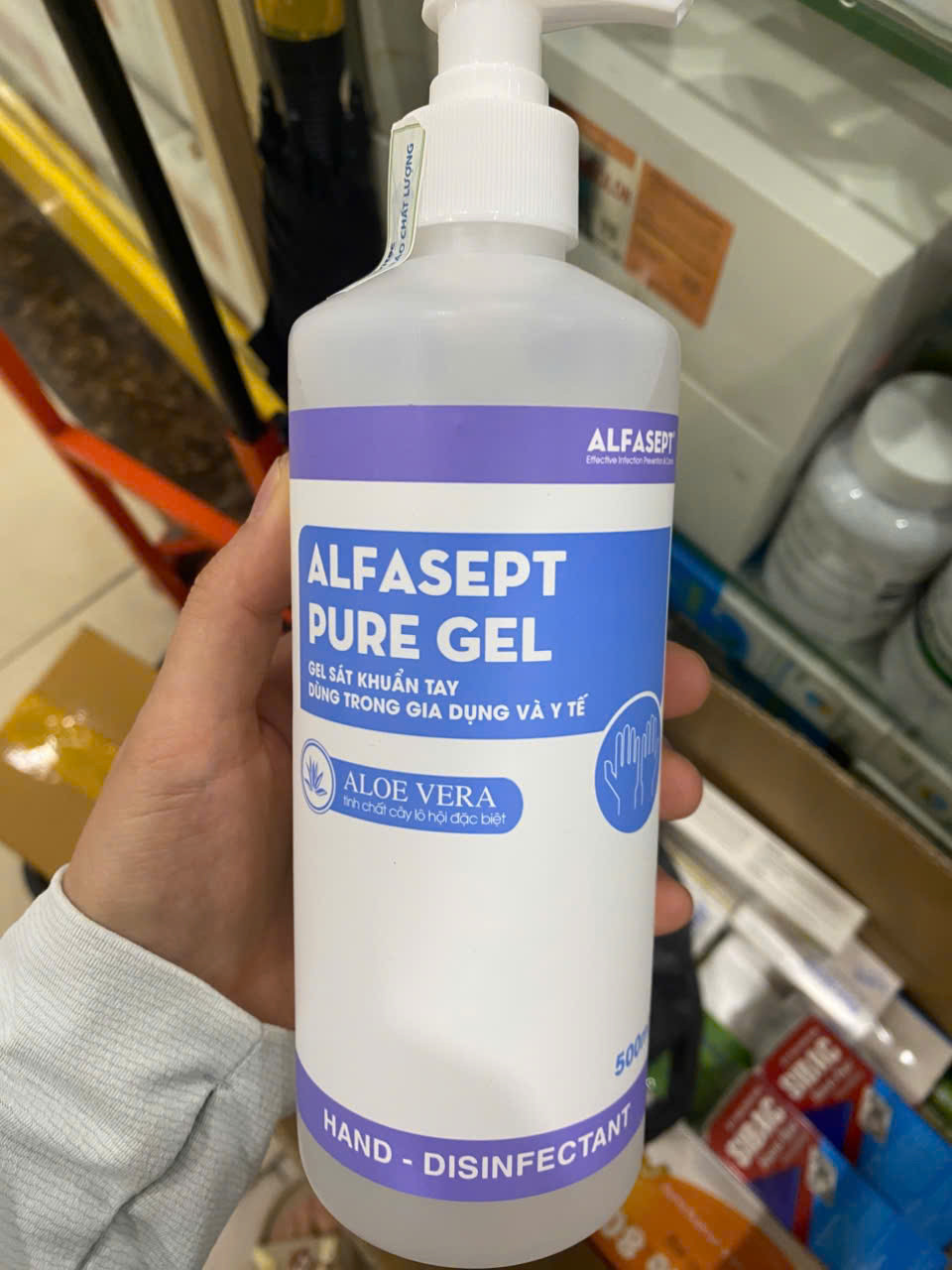 Gel Sát Khuẩn Tay Alfasept pure gel (C/500Ml)