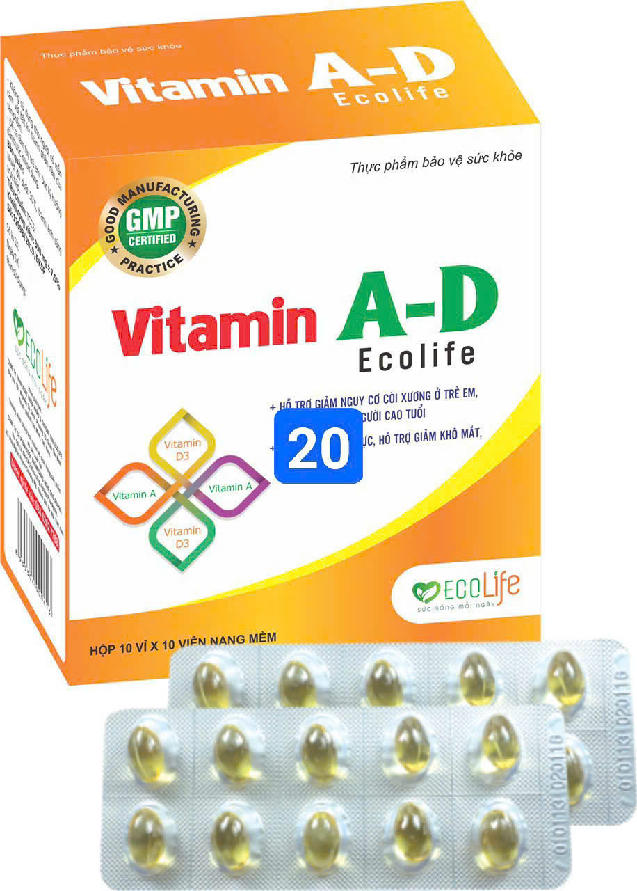 Vitamin A D vỉ Ecolife (H/100v)