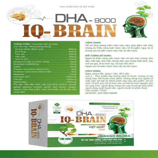 Dha 9000 Iq Brain _Eu Group, Th Pharma (H/100V) D5.28 Full Hóa Đơn