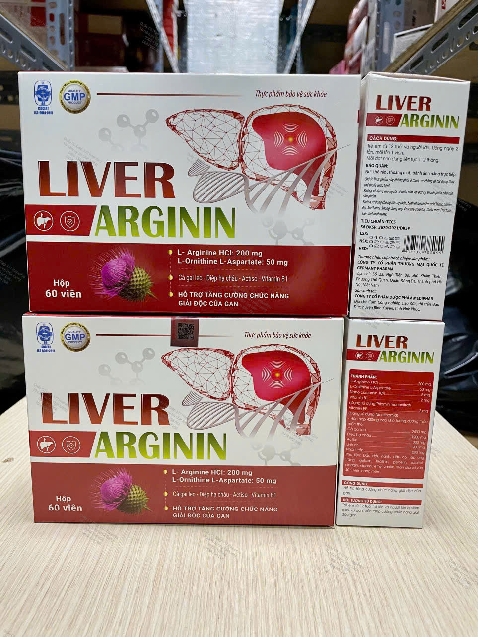 Bổ Gan Liver Arginin (H60v) Đỏ