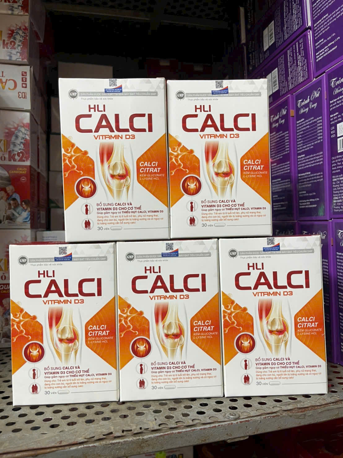 Calci Vitamin D3 (H/20ống) Hùng Linh