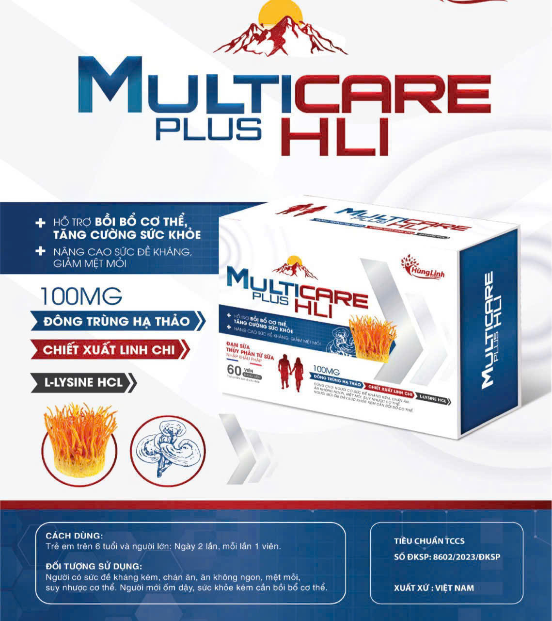 MultiCare Plu Hộp Gỗ 2 Lọ *30 Viên , Hùng Linh