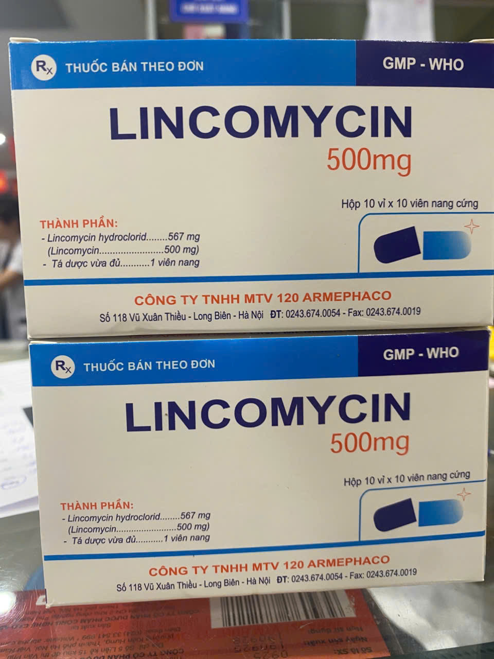 Lincomycin 500Mg _120 Armephaco (H/100V)