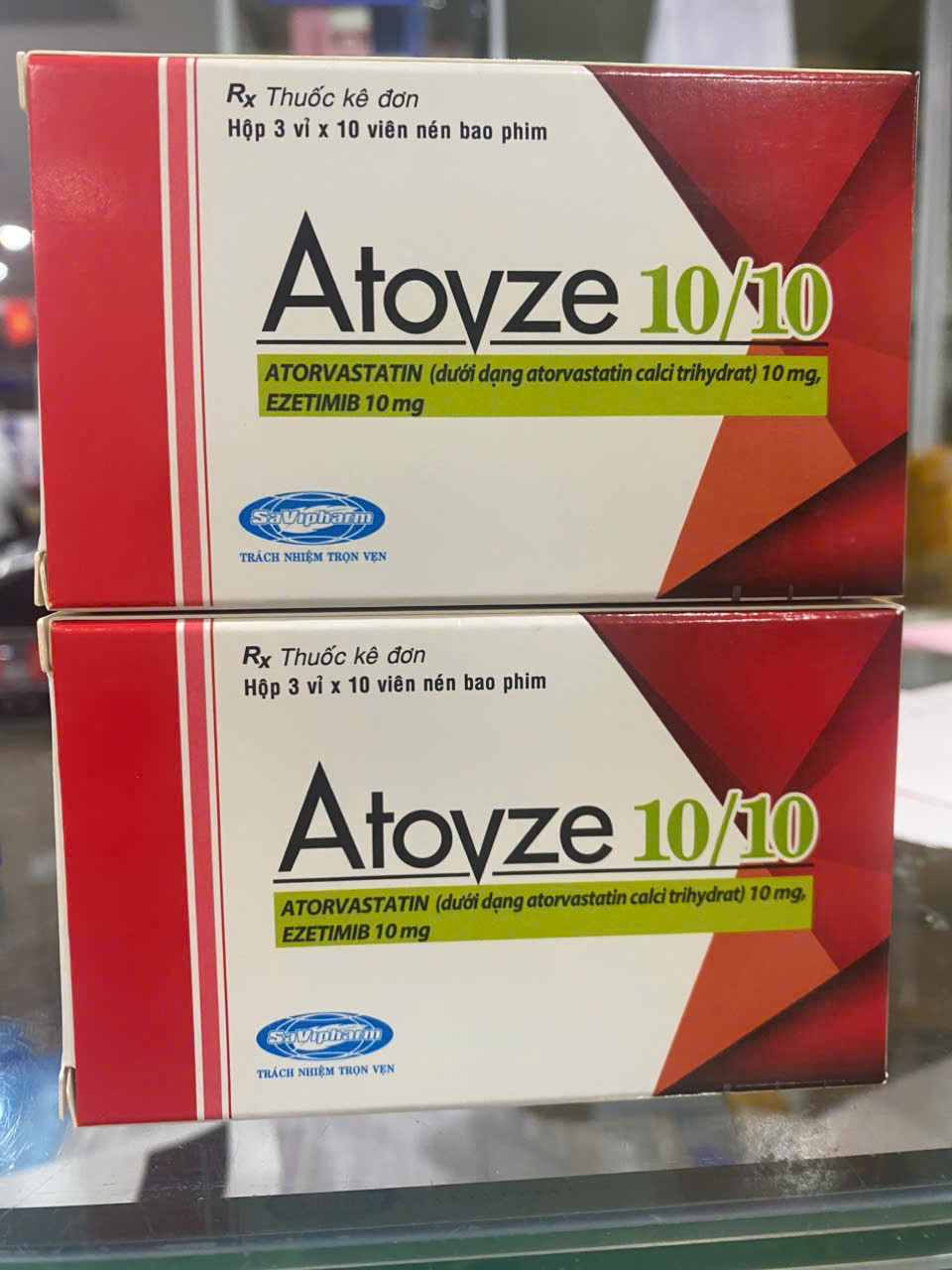 Atovze 10/10 (Atorvastatin 10 Ezetimib 10Mg) _Savi (H3 Vỉ X 10V)