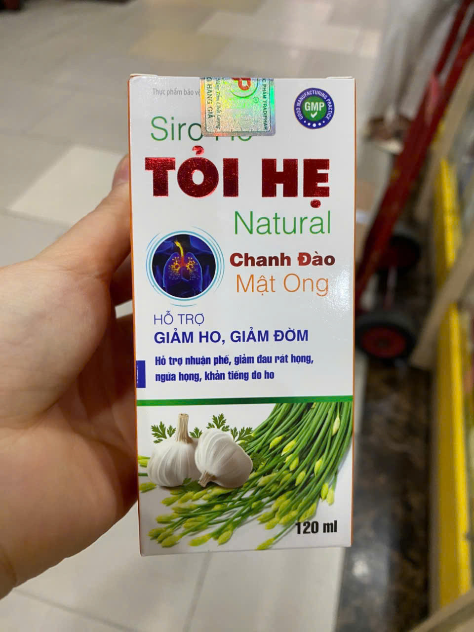 Siro ho Tỏi Hẹ Chanh Đào Mật Ong (L/100ml)
