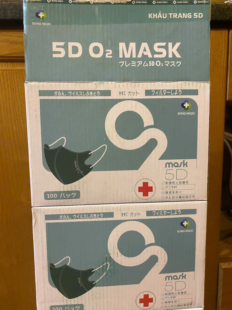 Khẩu Trang 5D O2 mask Người Lớn (H/100C)