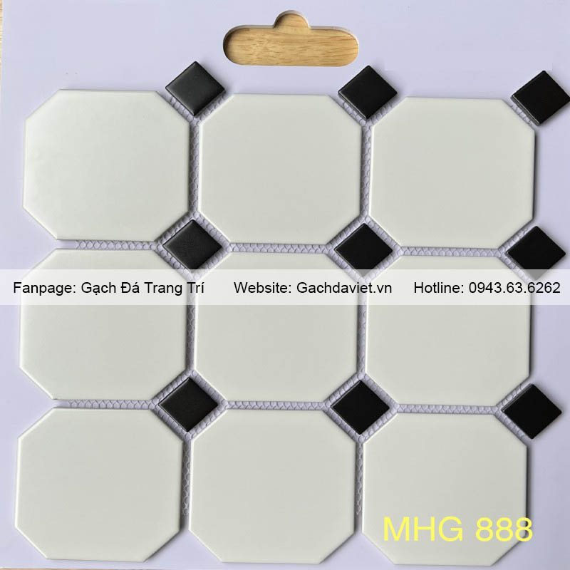 Gạch mosaic bát giác trắng VMS-BG888