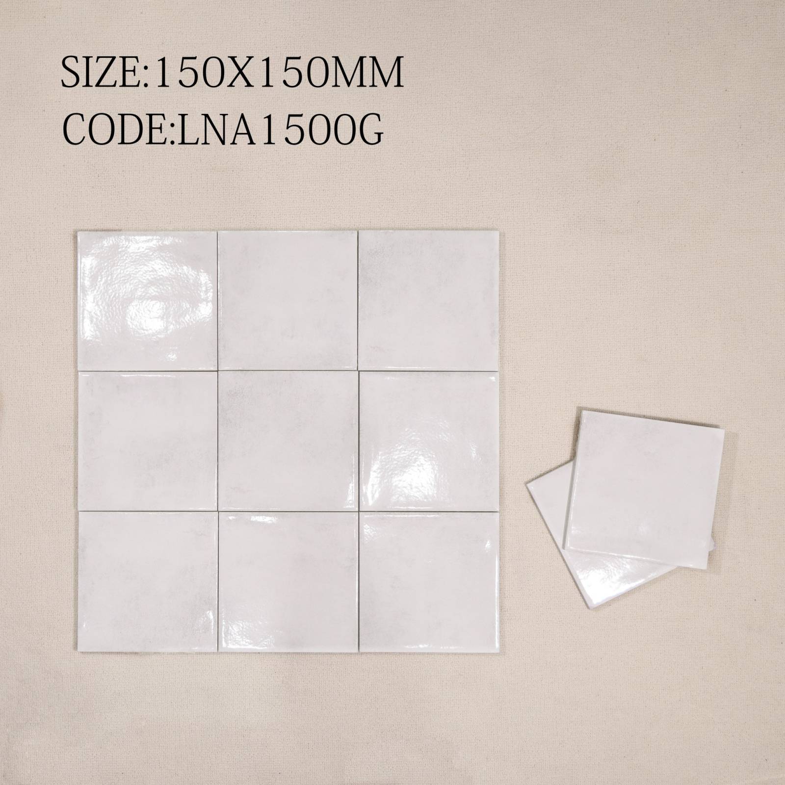 Gạch thẻ trang trí 150x150 Porcelain VGT-LNA1500G