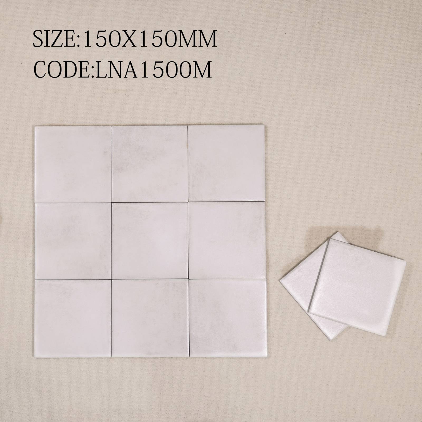 Gạch thẻ trang trí 150x150 Porcelain VGT-LNA1500M