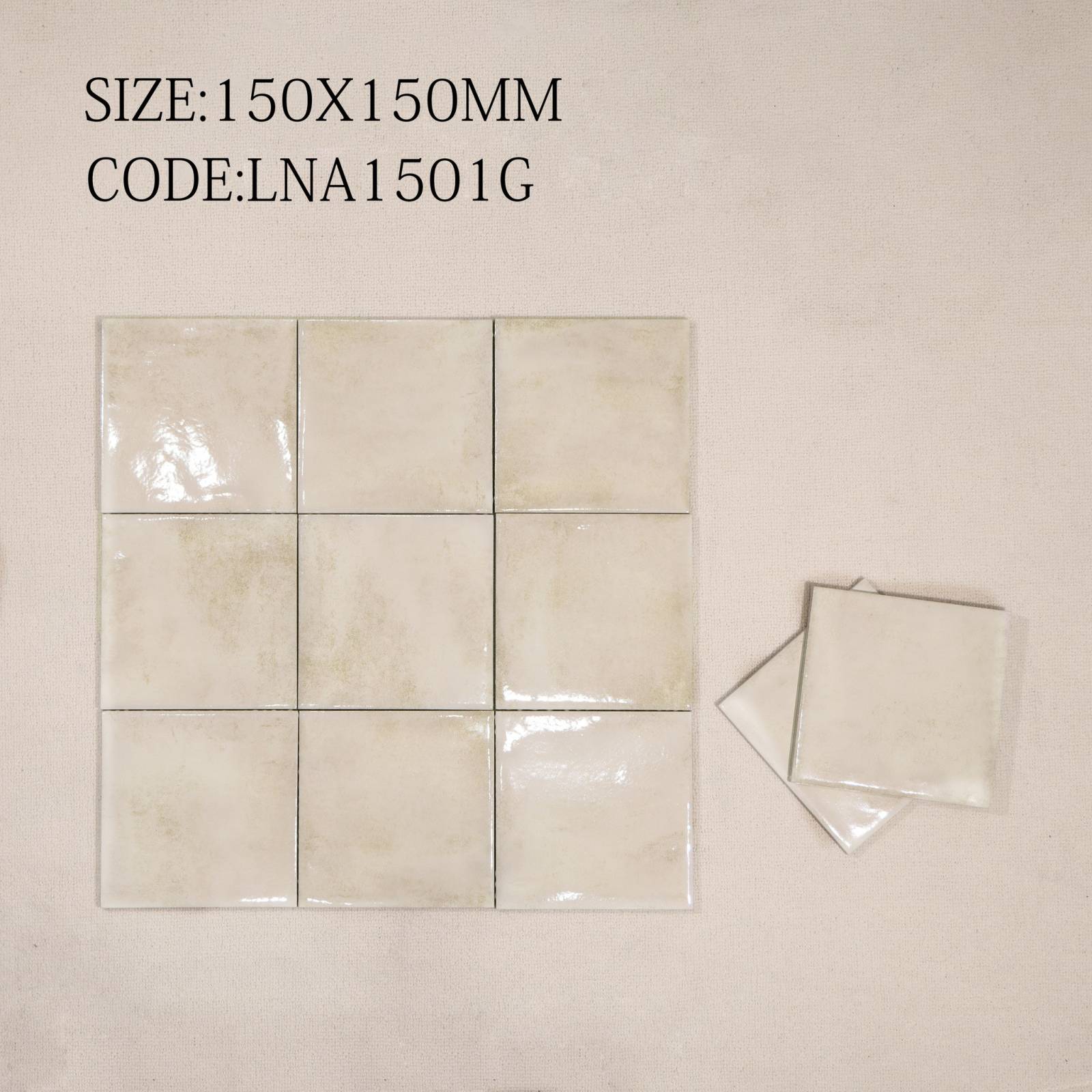 Gạch thẻ trang trí 150x150 Porcelain VGT-LNA1501G