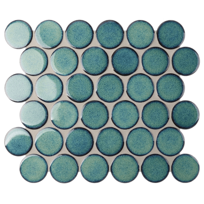 Gạch mosaic bi tròn màu xanh ngọc V48AMLR-077