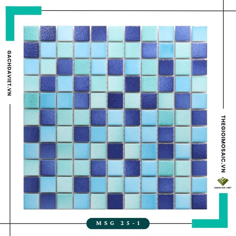 Gạch mosaic gốm KT 25x25 MSG 25-1