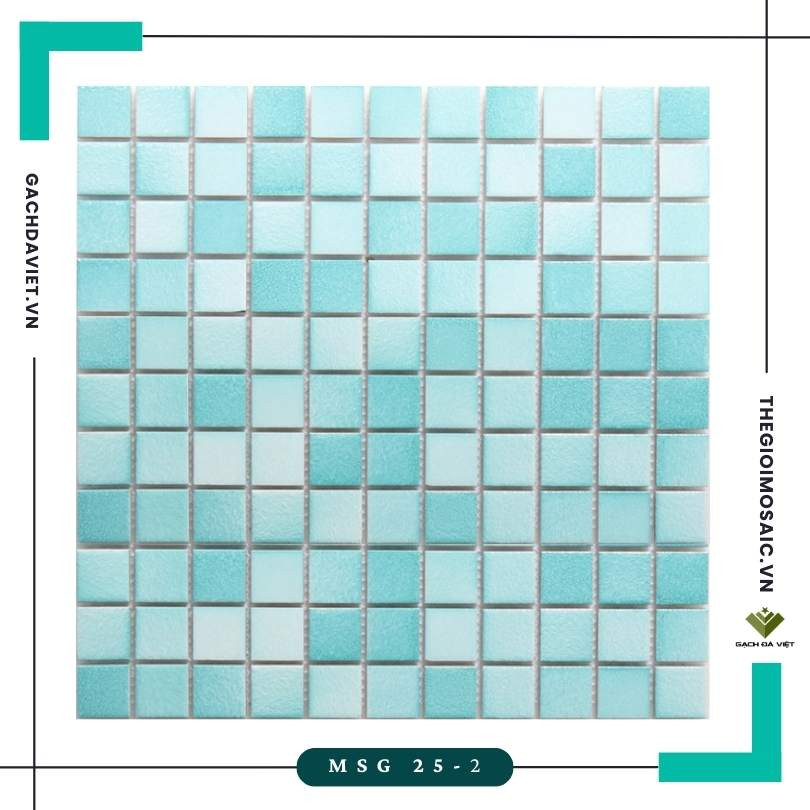 Gạch mosaic gốm KT 25x25 MSG 25-2